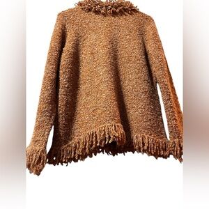Villager by Liz Claiborne Company Women Rusty color fuzzy style sweater